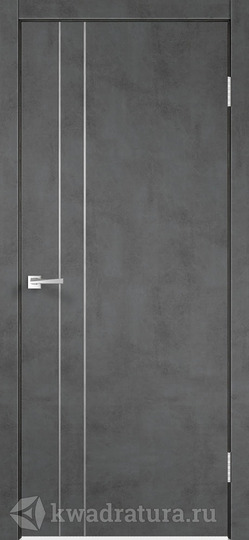 Межкомнатная дверь Velldoris (Веллдорис) TECHNO M2 с замком Муар темно-серый, глухое