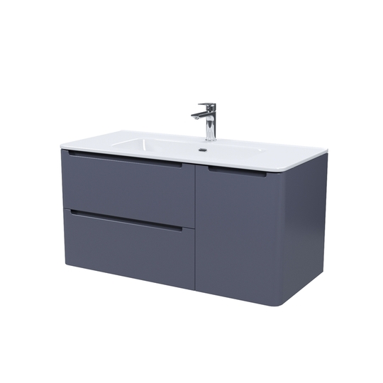 Тумба подвесная Iddis Edifice 100 см темно-серая с умывальником EDI10D0i95K