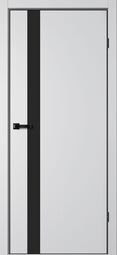 Межкомнатная дверь Сибирь Профиль Trinity TR-06 GVI Сильвер черное стекло