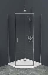 Душевой уголок BelBagno UNO-195-P-1-80-C-Cr