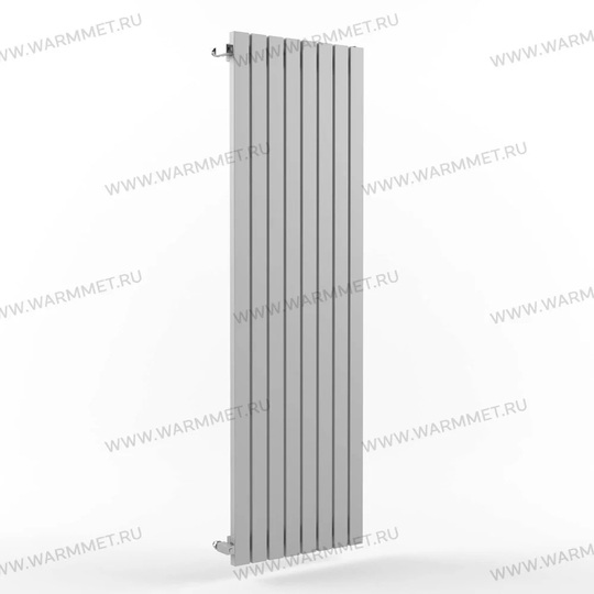 Трубчатый вертикальный радиатор WARMMET Flat 60 V 8 секций, высота 750, ширина 550 серый