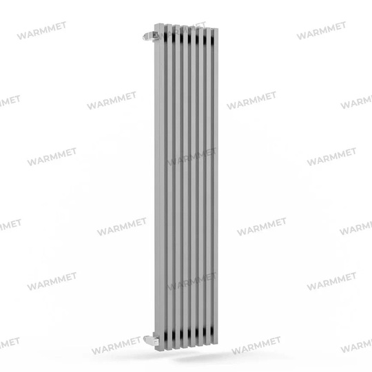 Трубчатый вертикальный радиатор WARMMET Luxe 60 V 8 секций, высота 750, ширина 380 серый